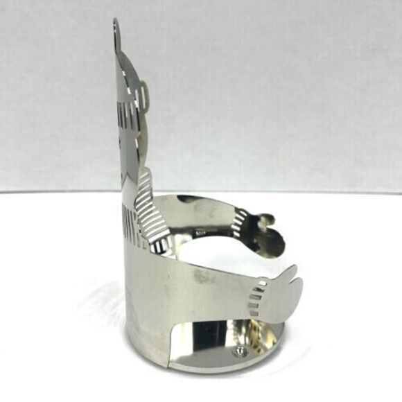 Slatkin & Co. Bath & Body Works Silver Snowman 3 Wick Candle Holder  7.5" Tall - Picture 3 of 10